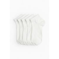 ราคา H&M(เอชแอนด์เอ็ม) ถุงเท้าข้อสั้น 5 คู่ Women 5-pack ankle socks 1245597_1 (25347742333)