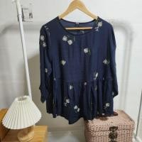 ราคา เสื้อคอกลม ทรงปล่อย ปักดอกไม้ (29562585402)