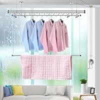 ราคา สแตนเลสยกราวตากผ้ามือปีนราวตากผ้ายี่เผิงคู่มือมัลติฟังก์ชั่ระเบียงเย็นเสื้อผ้าก้านไม้แขวนเสื้อสองชั้น เอสเอฟทีบี (51252416320)