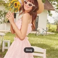 ราคา lookbooklookbook rilo set pink scott เซ็ตเกาะอก และกระโปรง ลายสก็อต สีชมพู size S (Used once) (29328002202)