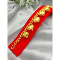 ราคา สร้อยข้อมือ ห้อยตุ้งติ้งใจ น้ำหนัก2 บาท งายไมครอน สีเหมือนแท้ หุ้มทองแท้100% (29682584092)