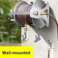 ราคา 20M Portable Garden Reel Garden Pipe Storage Cart Water Pipe Rack Winding Sprinkler Hose Reel Tool (46003328185)