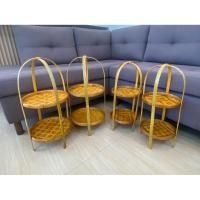 ราคา ชั้นวางไม้ไผ่แบบ2ชั้น ขนาดกระด้ง8นิ้วและ10นิ้ว (47352527091)