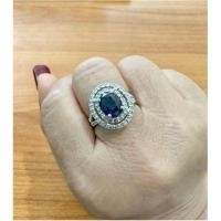 ราคา แหวนไพลินซีลอนล้อมเพชรแท้ (25656930236)