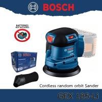 ราคา BOSCH เครื่องขัดกระดาษทรายแบบสั่น หน้ากลม 5นิ้ว GEX185-LI แท้ #เครื่องเปล่า เครื่องขัดกระดาษทราย ของแท้ 100 % (25069335686)