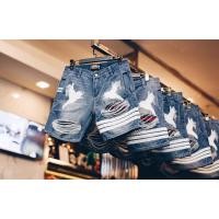 ราคา Hold'em "Elutheromania" Destroyed denim shorts (5845557559)