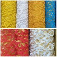 ราคา ผ้าลูกไม้ดิ้นทอง ลายกุหลาบ หน้ากว้าง 45นิ้ว (3679099659)