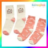 ราคา [DISNEY] Marie Cute Socks 2P Set (4–7Y) Ivory & Pink (53351516365)