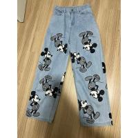 ราคา กางเกงยีนส์ขายาว แต่งลายมิกกี้เมาส์ สภาพดี (28209018482)