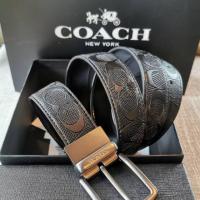 ราคา Coach เข็มขัดผู้ชาย ลายปั้ม กลับสายใช้ได้ 2 สายด้าน (3805191635)