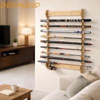 ราคา ชั้นเก็บของคันเบ็ด เดสันด์,ชั้นวางแสดงคันเบ็ดประหยัดพื้นที่ความจุขนาดใหญ่,ที่วางคันเบ็ดติดผนังไม้ไผ่ที่ใช้งานได้จริงห้องนั่งเ (52904327486)