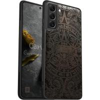 ราคา Carveit Wood Case for Galaxy S21 Plus - Natural Wood & Black Soft TPU กันกระแทกฝาครอบป้องกัน - Unique & Classy Wood Case เข้ากันได้กับ S21 Plus 5G (Mayan Symbos-Blackwood (50002617199)