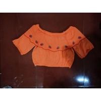 ราคา เสื้อไหมพรมปาดไหล่สีส้ม (12835370094)