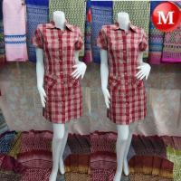 ราคา ชุดผ้าไทยผ้าไหมแพรทิพย์คอปีนตั้ง (990396190)