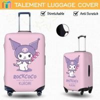ราคา Kuromi ผ้าคลุมกระเป๋าเดินทาง ลายการ์ตูนแมวน่ารัก ยืดหยุ่น กันรอยขีดข่วน Luggage Cover 18 20 22 24 26 28 30 32 นิ้ว LF137 (28330727421)