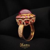 ราคา Dhanu แหวนทับทิมลายฉลุลงยา เสริมอำนาจบารมี แหวนทับทิมแท้ ลงยาลายโบราณ แหวนพลอยแท้ แหวนทับทิมแท้ (17402357434)