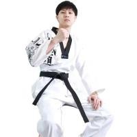 ราคา ผู้ใหญ่ชายหญิงเทควันโด Master Uniform Dobok เทควันโดโค้ชชุดฟ (27404084292)