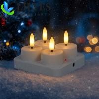 ราคา LILYES 4/6/8/12 ชิ้น ไฟเทียน LED คริสต์มาส, สีเหลืองอบอุ่นรีโมทคอนโทรลชา, เครื่องประดับคริสต์มาสแบบชาร์จไฟได้โคมไฟเทียนไร้ตําหนิปีใหม่ (47405086924)