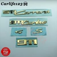 ราคา Gold Porsche 911 Turbo S Carrera 4S 911Carrera โลโก้ป้ายสัญลักษณ์ด้านหลัง Boot Trunk สติกเกอร์ (44418672768)