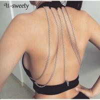 ราคา Top เสื้อโชว์หลังตกแต่งด้วยโซ่ (7650289327)