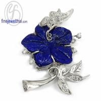 ราคา เข็มกลัดลาพิสลาซูลี-เข็มกลัดเงิน-เงินแท้925-ออกแบบพิเศษ-Z1003lp0100 (21790138422)