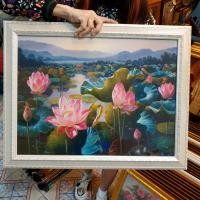 ราคา กรอบรูปภาพมงคล ดอกไม้ บึงบัว ดอกบัว ติดบ้าน ร้านค้า ของขวัญปีใหม่ ขึ้นบ้านใหม่ เปิดร้านใหม่ ของที่ระลึก (23970023985)