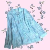 ราคา เสื้อ ผ้าแบบผ้าไหมแก้ว แต่งระบาย งานแบรนด์ (43022414977)