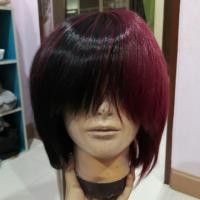 ราคา วิกผมสั้นสีทูโทนดำ-แดง (5043710922)