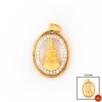 ราคา LSW จี้พระประจำวัน(พฤหัสบดี)ล้อมพลอยสวิสทรงวงรี(กลาง) กรอบทองคำแท้ 90% PX-115 (11114947303)