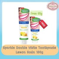 ราคา (ฟรี 60กรัม) Sparkle Double White Toothpaste Lemon Soda 100g.สปาร์คเกิล ไวท์ เลมอน โซดา 100กรัม (2365427356)