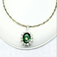 ราคา จี้เงินแท้มรกตcz ล้อมเพชรcz (2357873574)