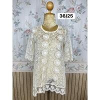 ราคา เสื้อลูกไม้คอกลม มือสอง น่ารักมากค่ะ (55151964978)