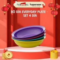 ราคา TUPPERWARE ชุดจาน 4 แผ่น Everyday TUPPERWARE พลาสติกเวอร์จิ้น - ปลอดภัย - สะดวก (54504171398)