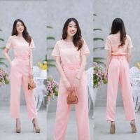 ราคา งานเซตเสื้อลูกไม้ แขนสั้น สีโอรส คอกลม ชุดสวย ตรงปก มาพร้อมกางเกงขายาว เช้าชุด ใส่ทำงาน ใส่ไปงานเลี้ยง งานแต่ง สวย ตรงปก (29162064682)