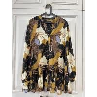 ราคา ZARA [PRELOVED] เสื้อทูนิค สีเหลือง พร้อมโซ่จับจีบ (20283695554)