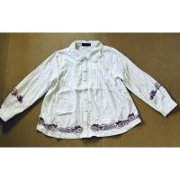 ราคา เสื้อผ้าคอตตอนสีขาว คอบัว แต่งปัก งานน่ารักมาก (24262195295)