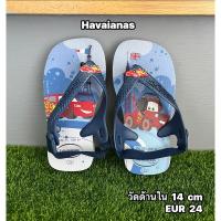 ราคา รองเท้าแตะเด็กมือสองสภาพดี มียางยืดรัดส้น ลายรถ HAVAIANAS 14 cm (27853348696)