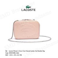 ราคา Lacoste กระเป๋าสะพายข้างผู้หญิง รุ่น Lacoste Women's Croco Crew Grained Leather Zip Shoulder Bag Code: NF2970NL D64 (15979843109)