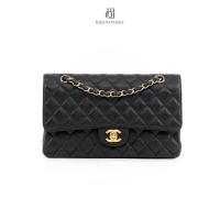 ราคา [ของแท้] CHANEL CLASSIC 10_ BLACK CAVIAR GHW มีใบรับประกัน ตรวจสอบได้ทุกใบ ✅ (28824845642)