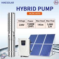 ราคา Hybrid AC/DC Solar Water Pump Max Head 145M Solar Deep Well Pump MPPT CONTROLLER Green Power Promot (45153276736)