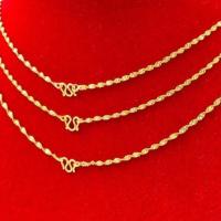 ราคา สร้อยคอทอง2สลึง เกลียวรอบเส้น ยาว18นิ้ว ทองโคลนนิ่งเหมือนแท้ 029 (56804438540)