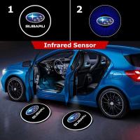 ราคา 2PCS คาร์บอนไฟเบอร์อินฟราเรดรถประตู Subaru BRZ Imprezza XV LED ไร้สายยินดีต้อนรับแสง HD 3D โลโก้โปรเจคเตอร์ (57353634083)