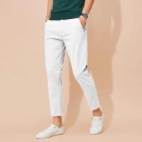 ราคา กางเกงสแล็คชาย ผ้าซาตินยืด ทรงกระบอกเล็ก (Slim-fit) (20187281345)