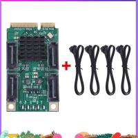 ราคา Super Mini PCI-E 4 พอร์ต III 6G Mini PCI Express การ์ดคอนโทรลเลอร์ SATA3.0 Mini PCI Express SSD การ์ดอะแดปเตอร์ (40776969641)