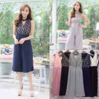 ราคา จั๊มสูทขา 5 ส่วน ลายลูกไม้ (302951760)