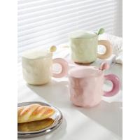 ราคา แก้วกาแฟ แก้วเซรามิค แก้วมัคฟูฟูนมมูลค่าสูงพร้อมฝาปิดช้อนสาวน่ารักถ้วยกาแฟเซรามิกคู่สํานักงานอาหารเช้าถ้วย (52603857206)