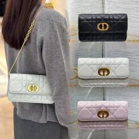 ราคา กระเป๋าสะพายโซ่ Dior Caro Miss Chain Bag สไตล์ Monten Woc หวายลายสก๊อตและหนังแกะ สำหรับผู้หญิง (43077879581)