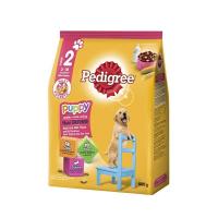 ราคา [พร้อมส่ง] pedigree อาหารเม็ดลูกสุนัข รสเนื้อวัว+นม400กรัม (21441845649)