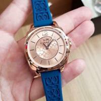 ราคา NEW!! มือ1 ของแท้ COACH Boyfriend Signature Blue Strap Rose Gold Women's Watch หน้าปัด 34 mm (12912385756)