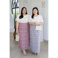 ราคา ตัวกว้างพลัสไซส์ ผ้าถุงสำเร็จรูป ทรงป้ายหน้า SK790-0001 ผ้าฝ้ายทอลายไทย รีดอัดผ้ากาวทั้งตัว ชุดไทย ผ้าถุงสาวอวบ ไซส์ใหญ่ (27620789135)